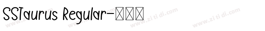 SSTaurus Regular字体转换